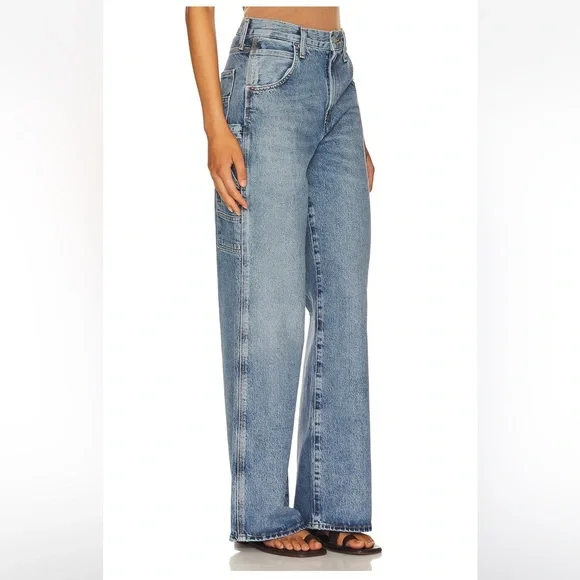 Agolde Light Blue Flare & Wide Leg Jeans Magda - Picture 3 of 7